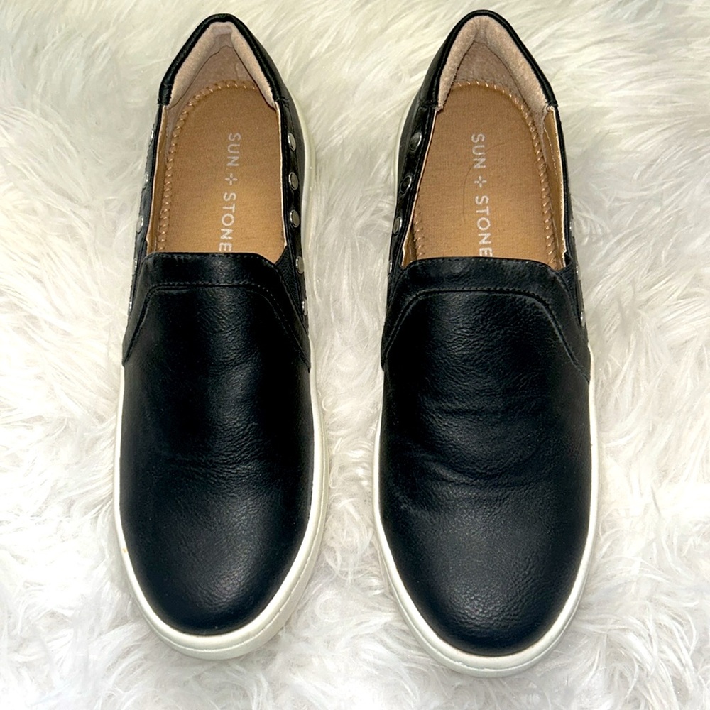 Sun + Stone Emelyy Black Slip-On Sneakers - Picture 2 of 6
